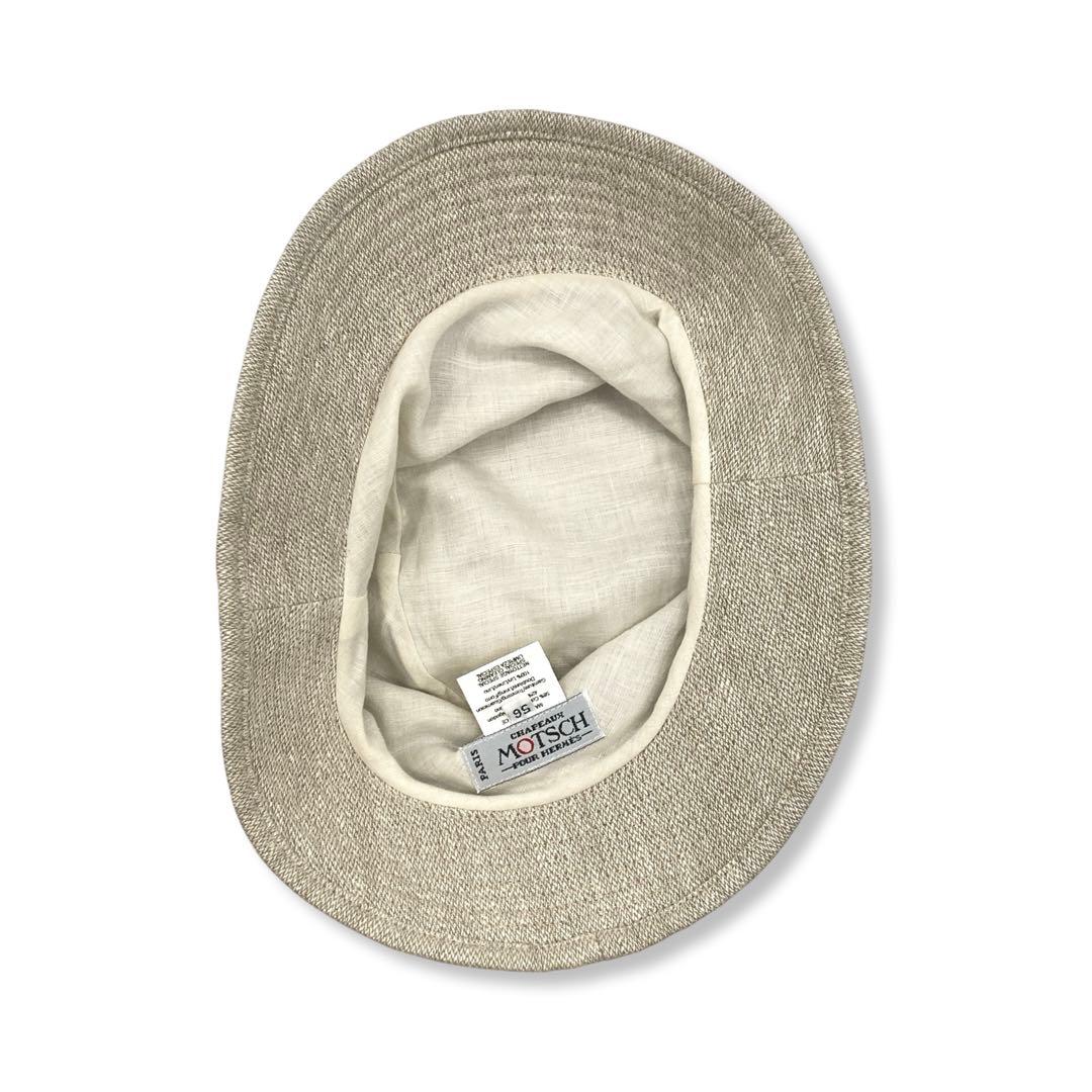 美品　エルメス　MOTSCH　モッチ　ハット　サイズ５６　ベージュ系