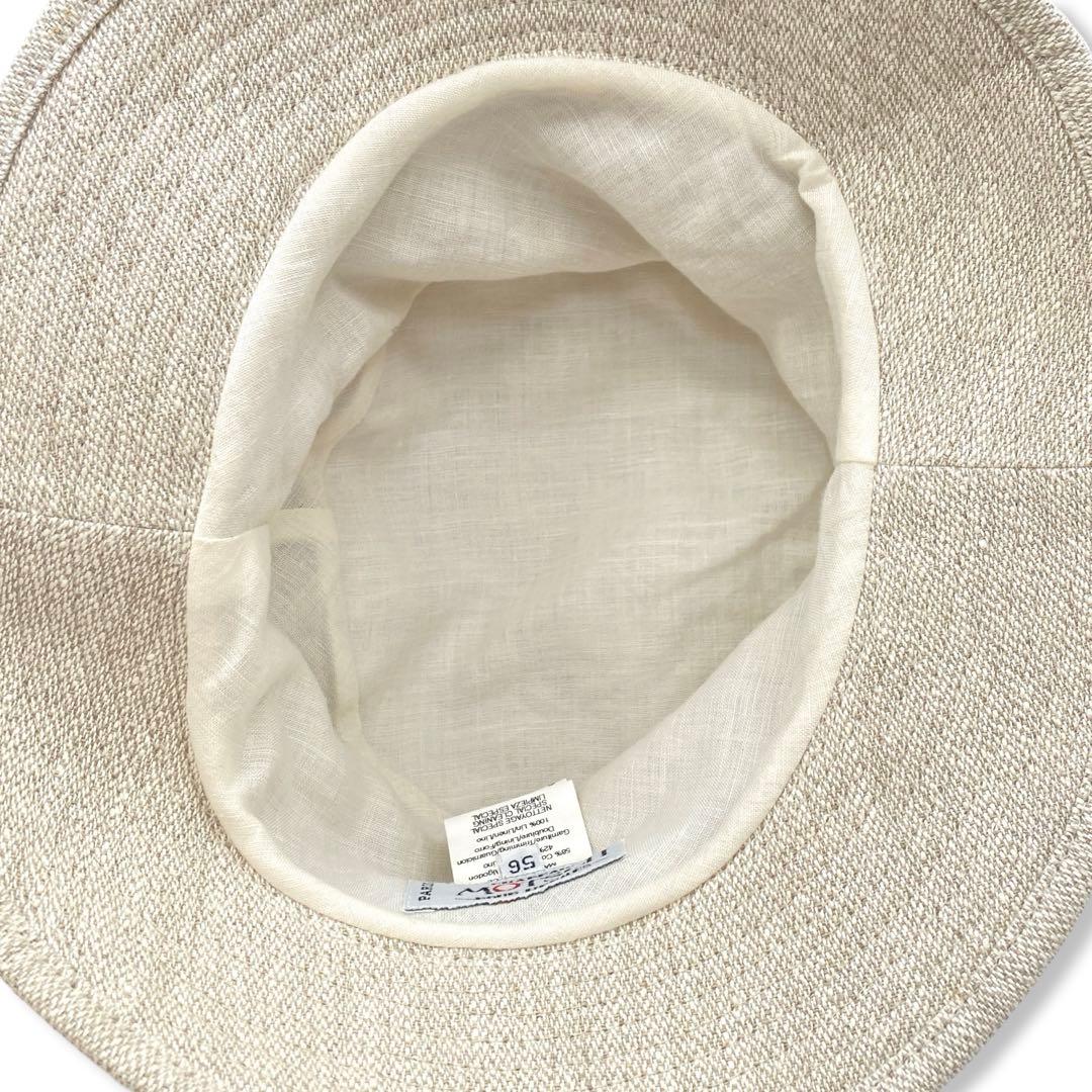 美品　エルメス　MOTSCH　モッチ　ハット　サイズ５６　ベージュ系