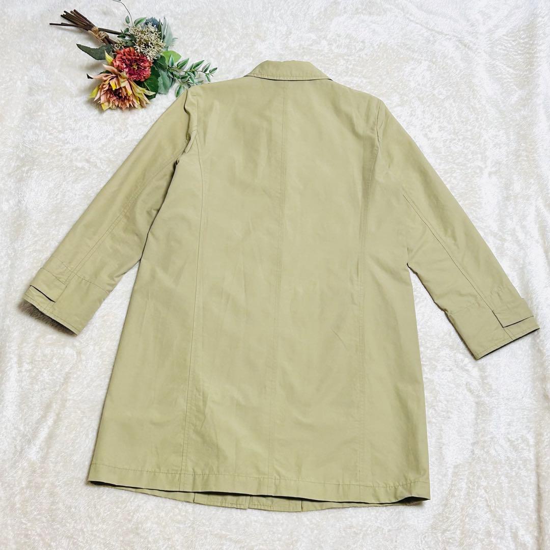 【MHL.】 コットン ナイロン ステンカラーコート ダウンライナー付き