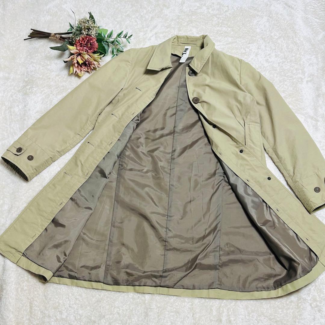 【MHL.】 コットン ナイロン ステンカラーコート ダウンライナー付き