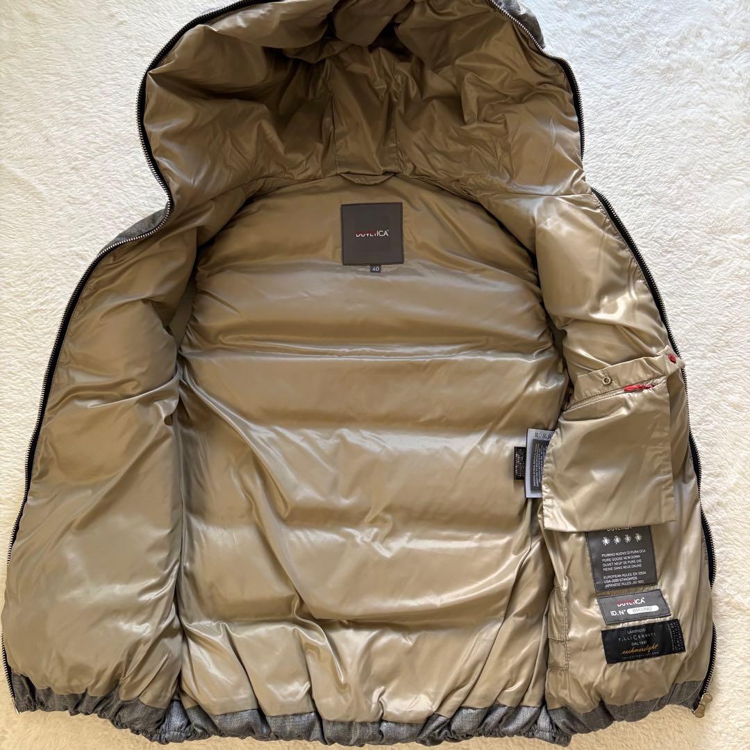 極美品　デュベティカ　ダウンベスト　チェルッティ　カシミヤ グレー　L