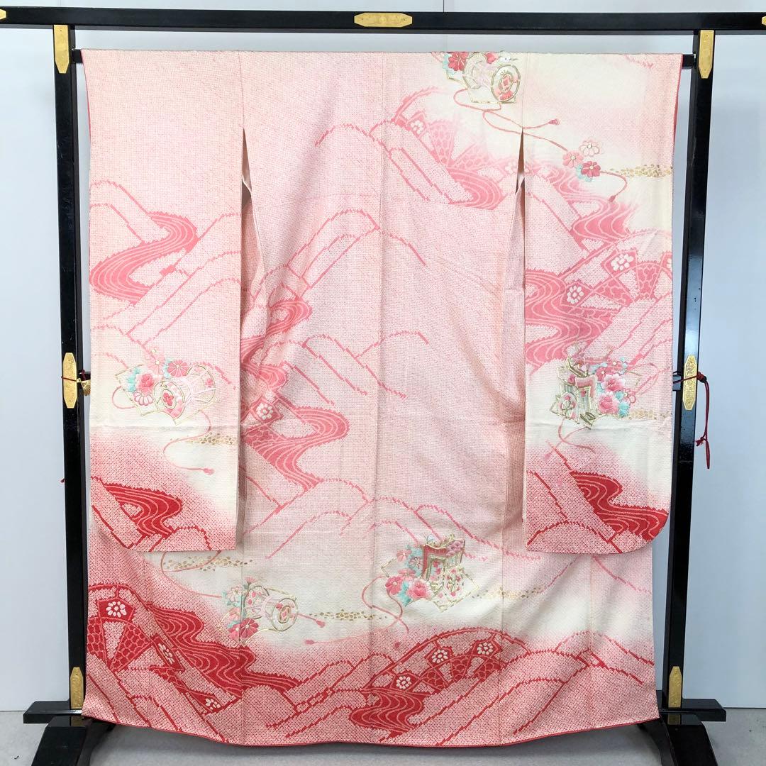 振袖 刺繍 絞り 花車 金駒刺繍 金彩 KK-2120