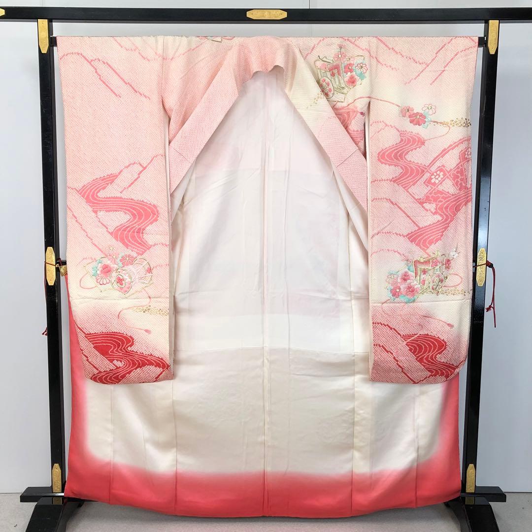 振袖 刺繍 絞り 花車 金駒刺繍 金彩 KK-2120