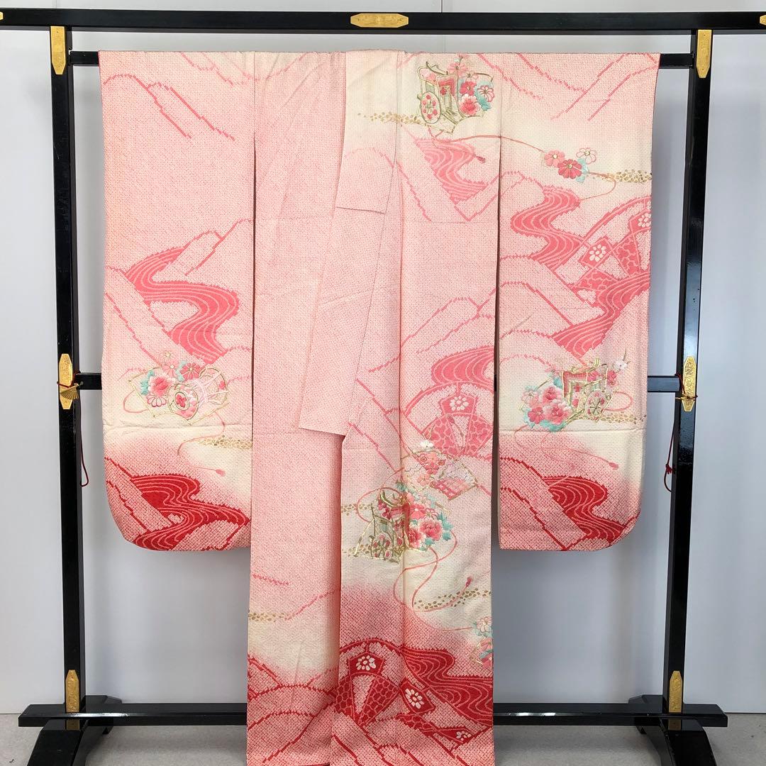 振袖 刺繍 絞り 花車 金駒刺繍 金彩 KK-2120