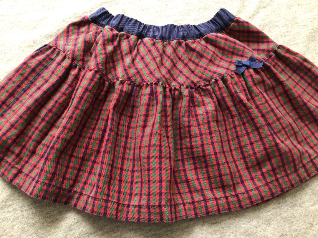 【美品】ファミリア　3点セット　リバーシブルスカート、カットソー　ボレロ　110