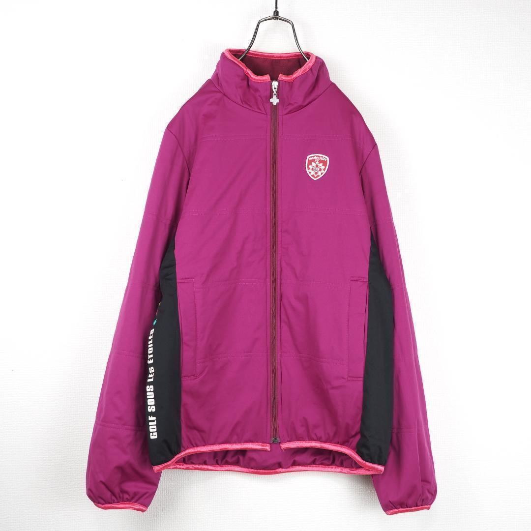 G4754*マリクレール☆中綿☆ゴルフ☆ジャケット☆ブルゾン☆紫パープル☆M