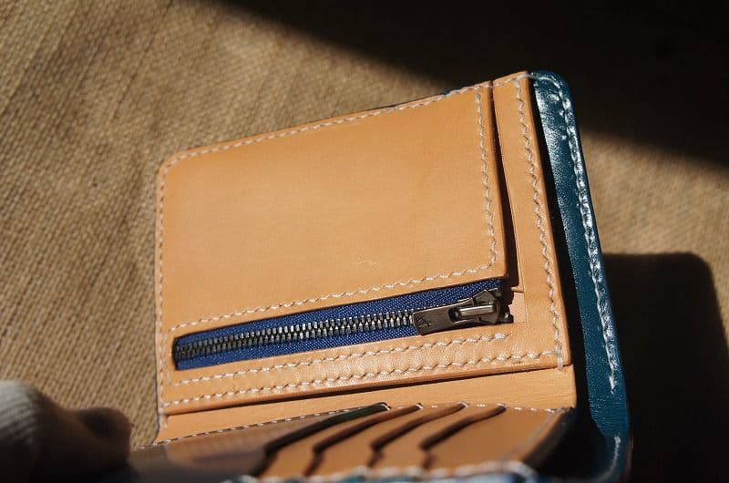 セール【送料無料】ルガトスリムウォレット【琉球ブルー】【cross mesh】