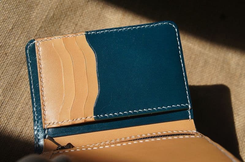 セール【送料無料】ルガトスリムウォレット【琉球ブルー】【cross mesh】