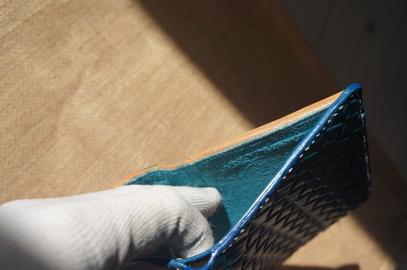 セール【送料無料】ルガトスリムウォレット【琉球ブルー】【cross mesh】