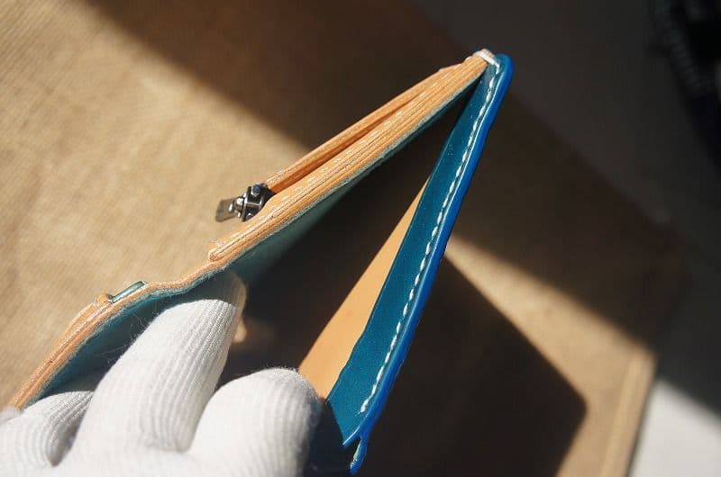 セール【送料無料】ルガトスリムウォレット【琉球ブルー】【cross mesh】