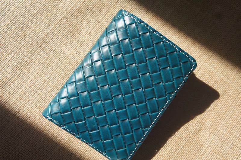 セール【送料無料】ルガトスリムウォレット【琉球ブルー】【cross mesh】