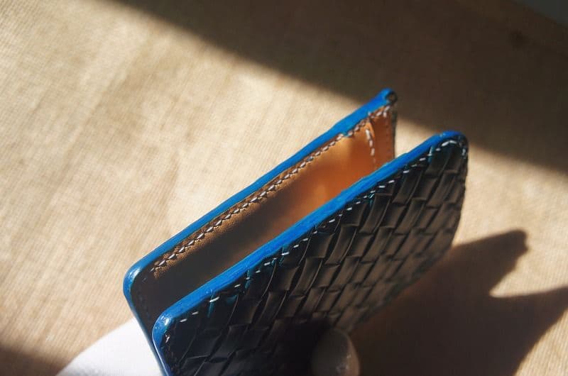 セール【送料無料】ルガトスリムウォレット【琉球ブルー】【cross mesh】