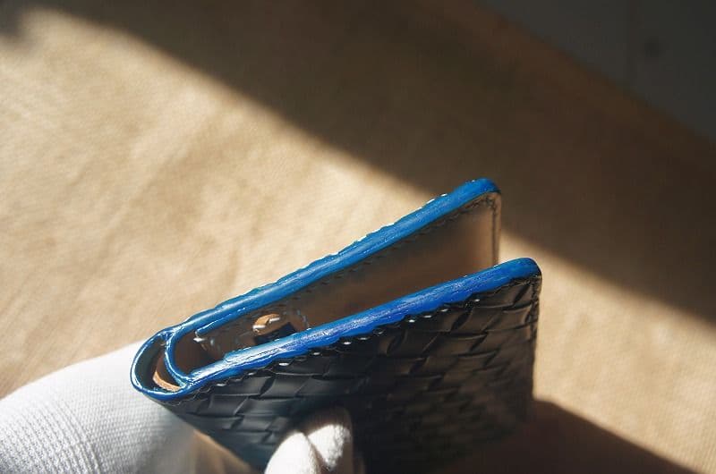 セール【送料無料】ルガトスリムウォレット【琉球ブルー】【cross mesh】