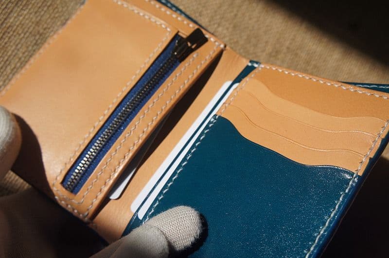 セール【送料無料】ルガトスリムウォレット【琉球ブルー】【cross mesh】