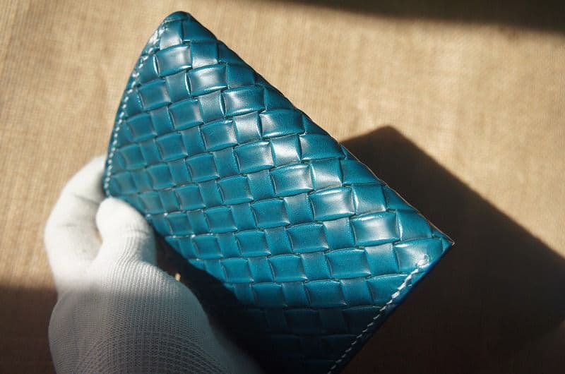 セール【送料無料】ルガトスリムウォレット【琉球ブルー】【cross mesh】