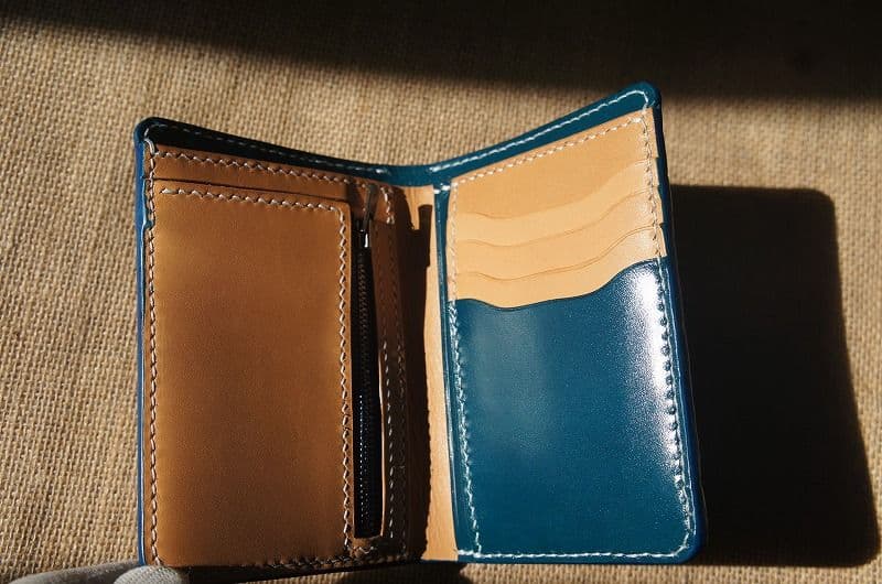 セール【送料無料】ルガトスリムウォレット【琉球ブルー】【cross mesh】