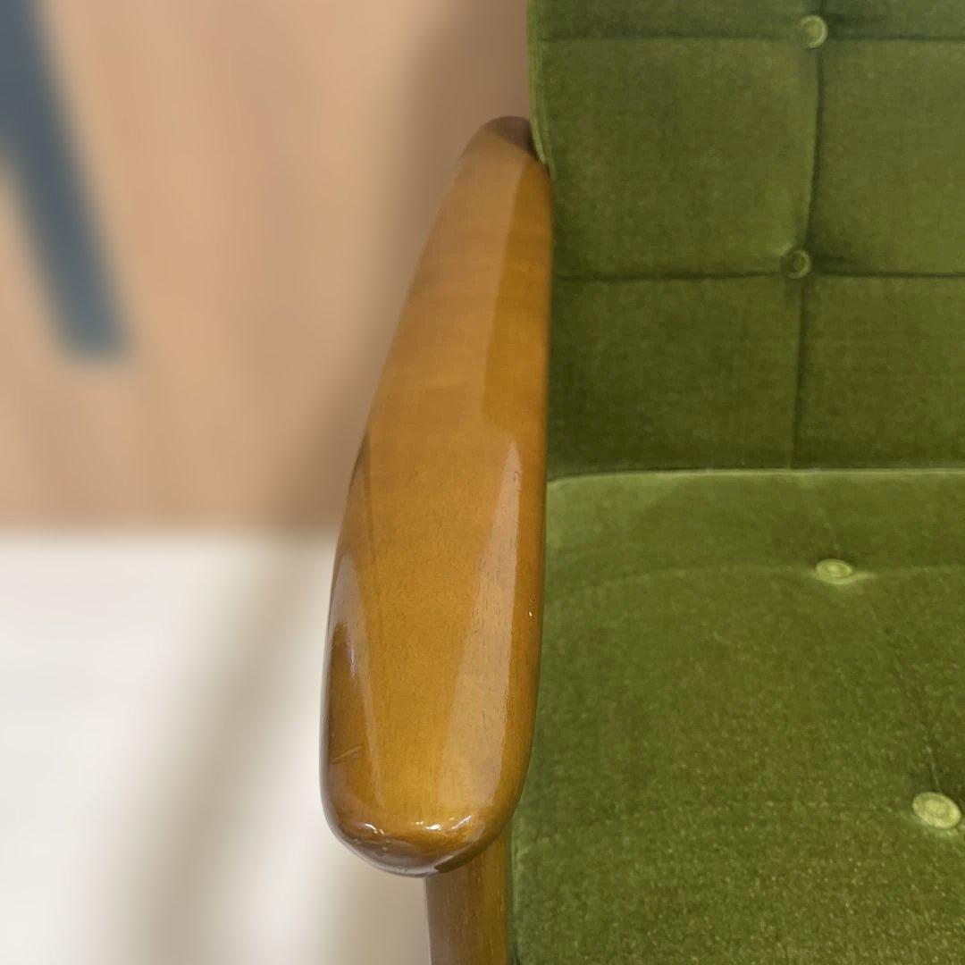 【送料込】カリモク60 ソファ 2人掛け モケットグリーン チェア