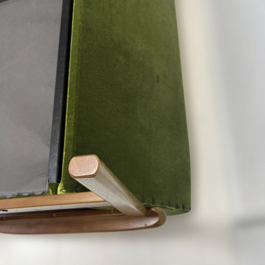 【送料込】カリモク60 ソファ 2人掛け モケットグリーン チェア