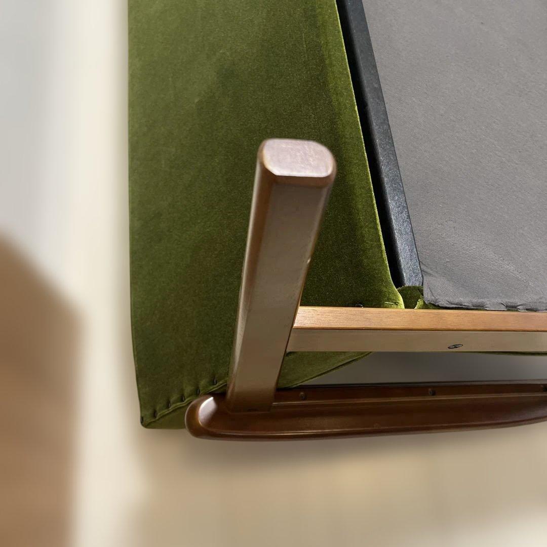 【送料込】カリモク60 ソファ 2人掛け モケットグリーン チェア