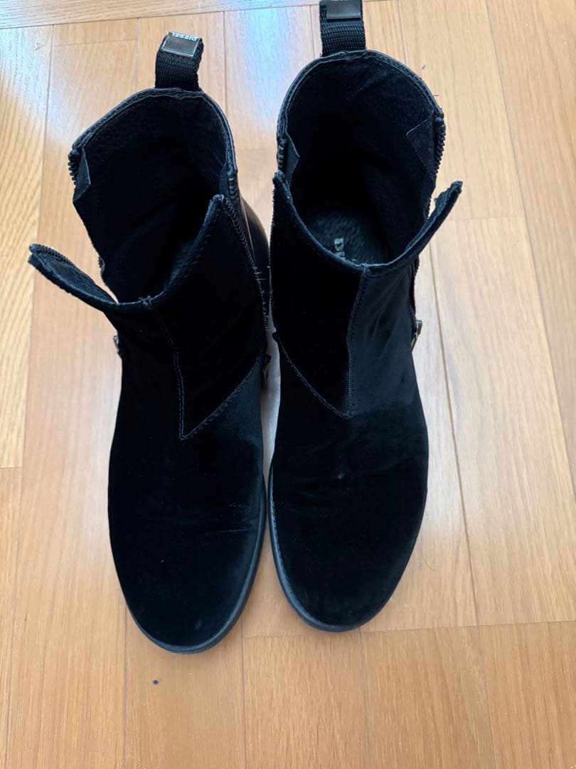 DIESEL 黒ブーツ 使用感あり