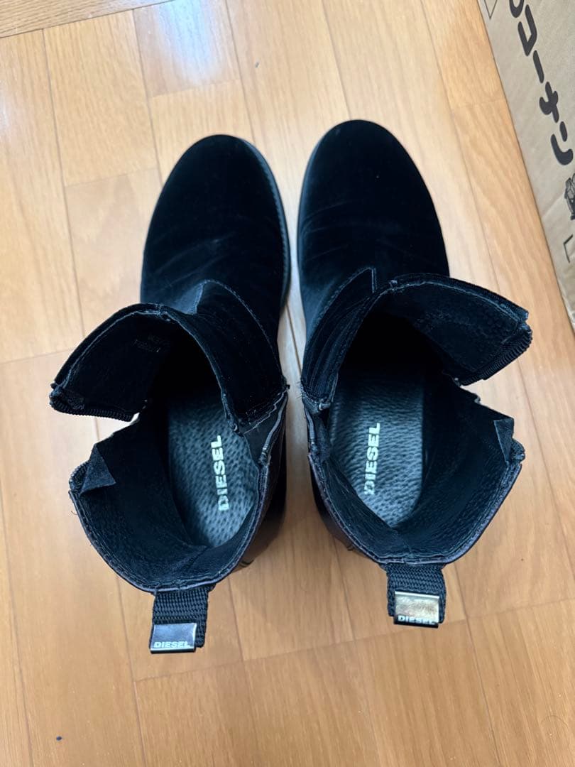 DIESEL 黒ブーツ 使用感あり