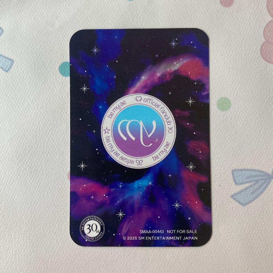 カリナ SM ENTERTAINMENT 30周年 抽選会 aespa トレカ