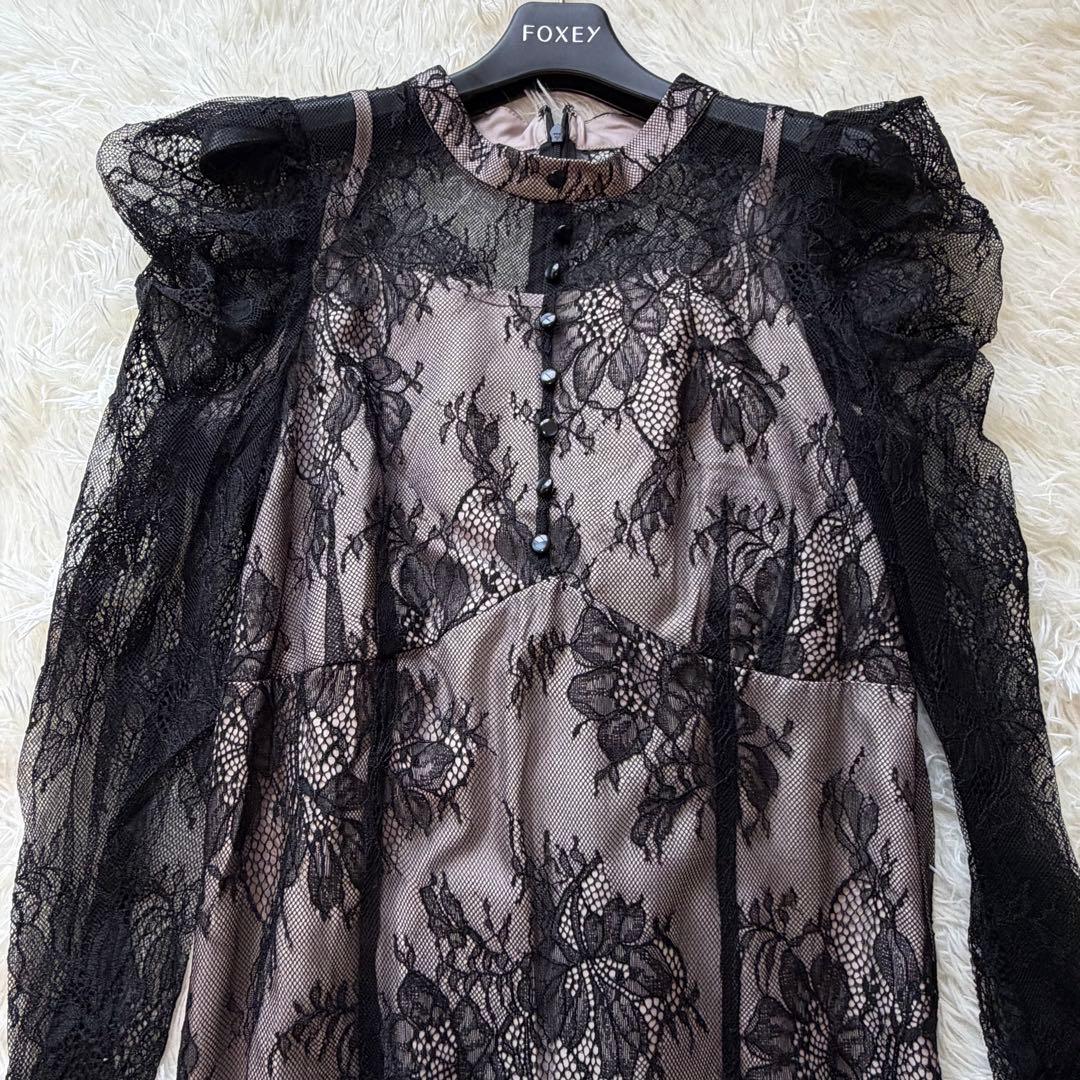 美品　アプワイザーリッシェ　マーメイドレースワンピース　ドレス　ブラック　結婚式