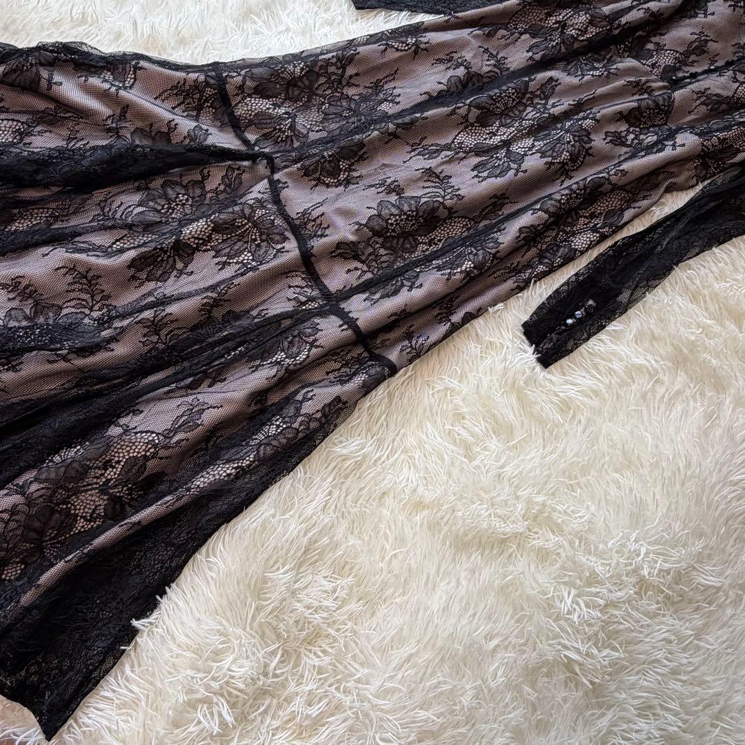 美品　アプワイザーリッシェ　マーメイドレースワンピース　ドレス　ブラック　結婚式