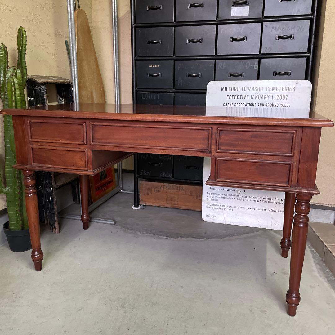 【s ページ】クラシックスタイル ヴィンテージ 木製デスク 店舗什器 机