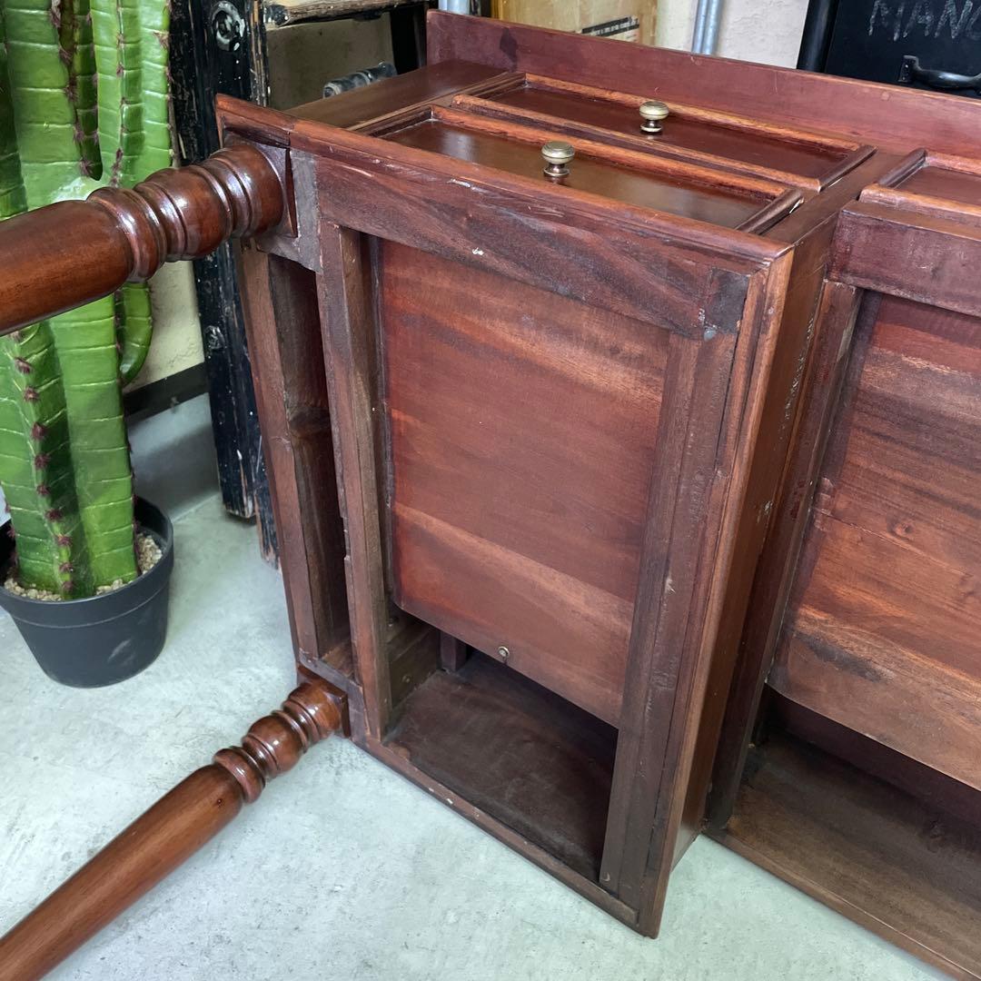 【s ページ】クラシックスタイル ヴィンテージ 木製デスク 店舗什器 机