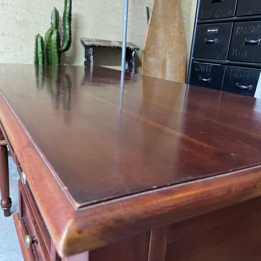 【s ページ】クラシックスタイル ヴィンテージ 木製デスク 店舗什器 机