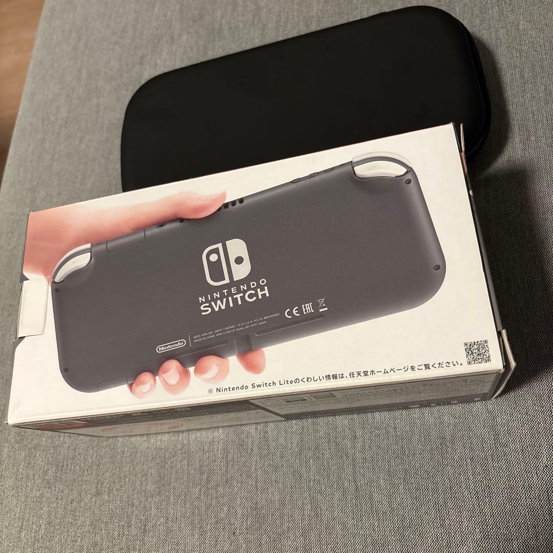 【美品】Nintendo Switch Lite グレー 専用ケース付き