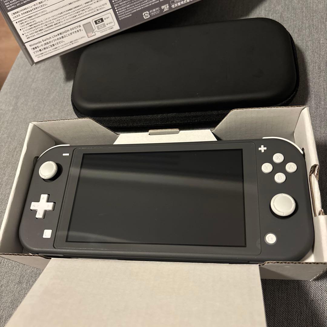 【美品】Nintendo Switch Lite グレー 専用ケース付き