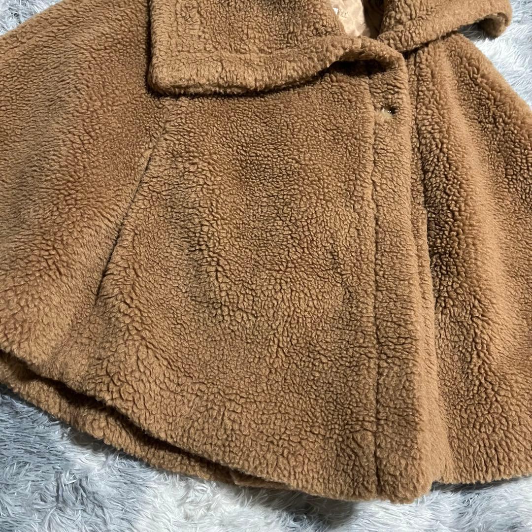 人気　MaxMara キャメル　ケープコート　テディベア　ポンチョ
