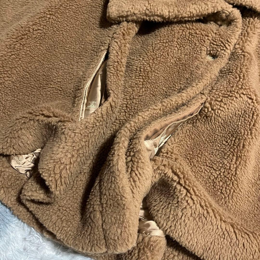 人気　MaxMara キャメル　ケープコート　テディベア　ポンチョ