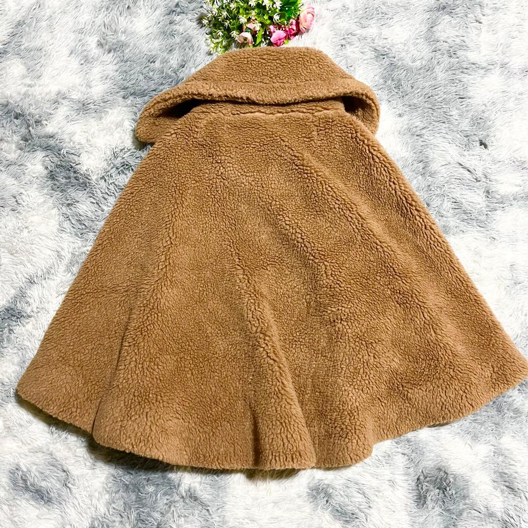 人気　MaxMara キャメル　ケープコート　テディベア　ポンチョ