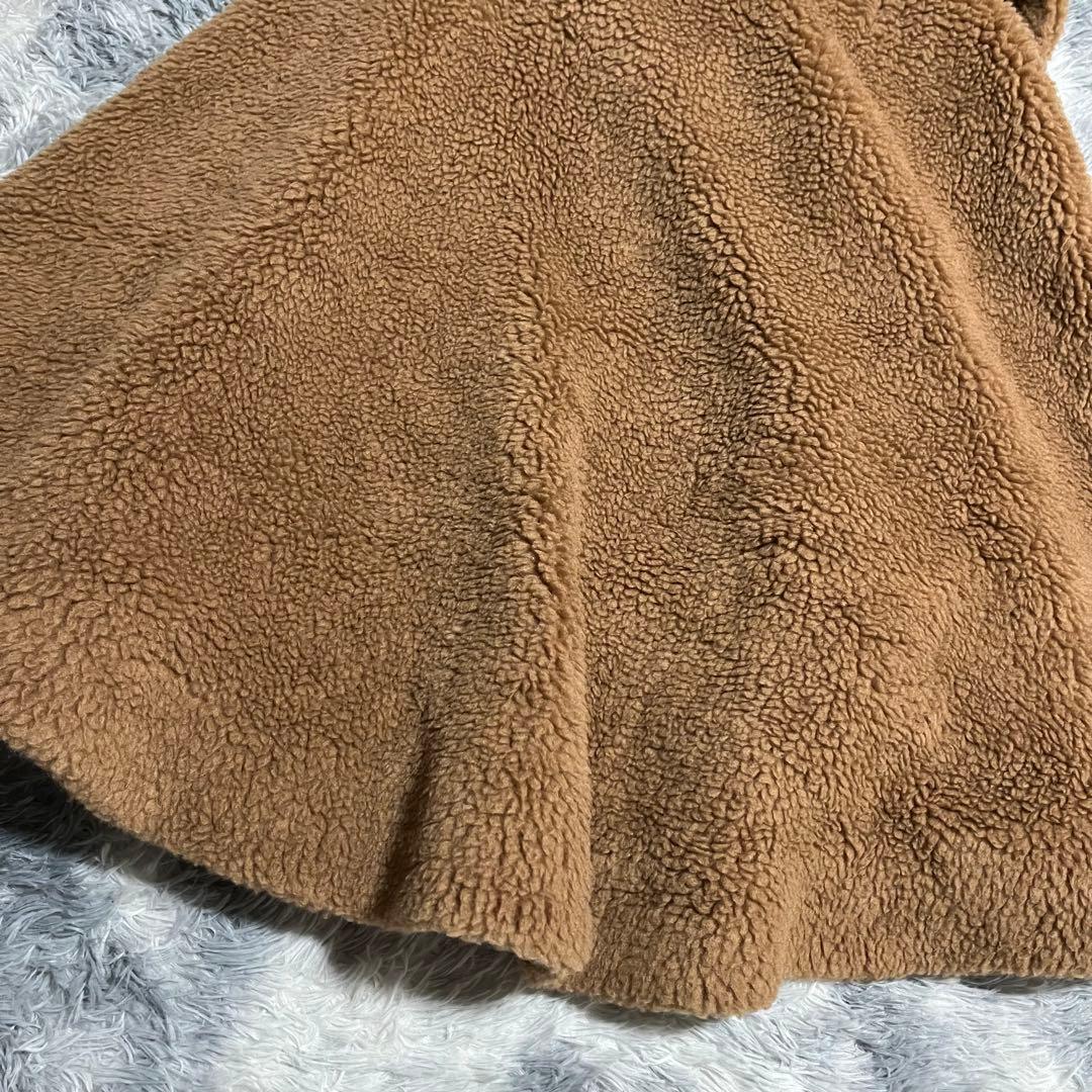 人気　MaxMara キャメル　ケープコート　テディベア　ポンチョ