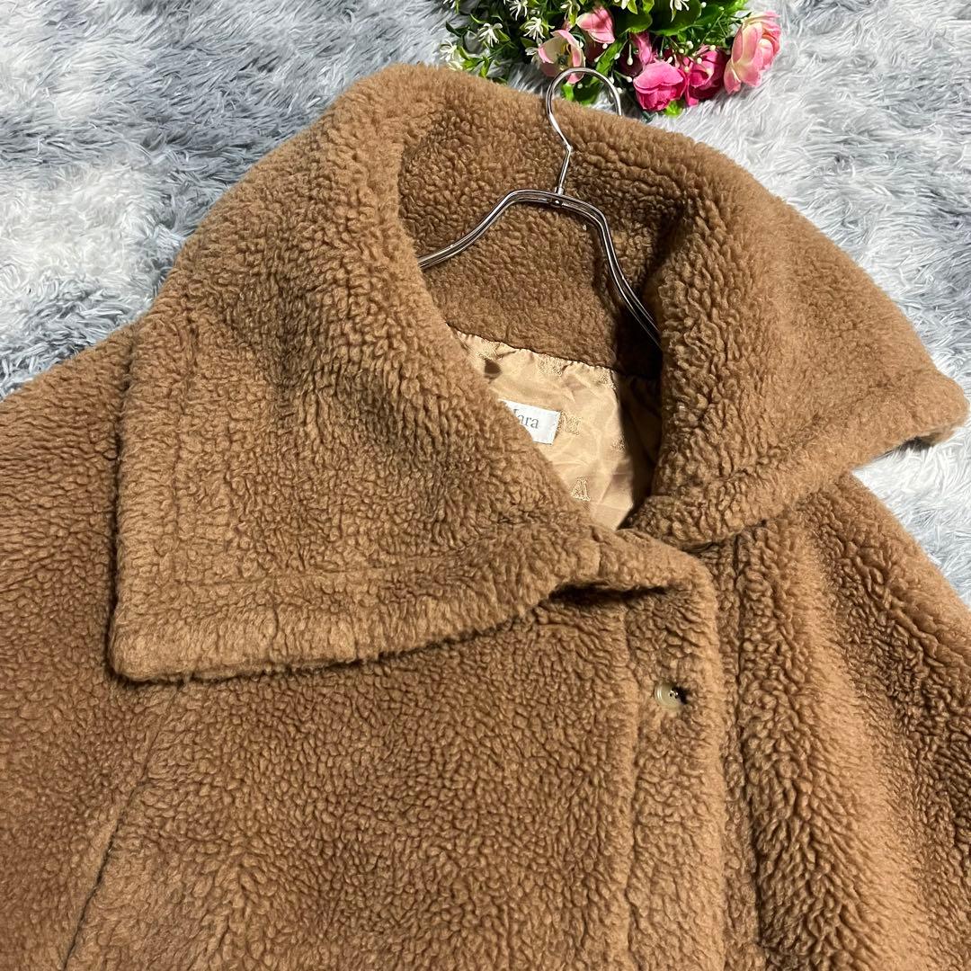 人気　MaxMara キャメル　ケープコート　テディベア　ポンチョ