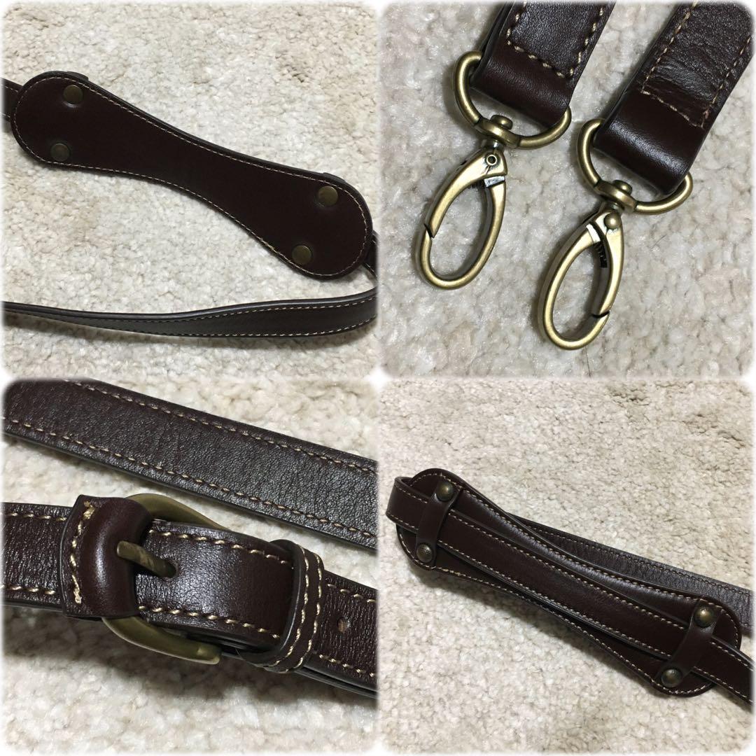 TOPKAPI vacchetta ♫ レザーショルダーバッグ 茶ビジネス 兼用