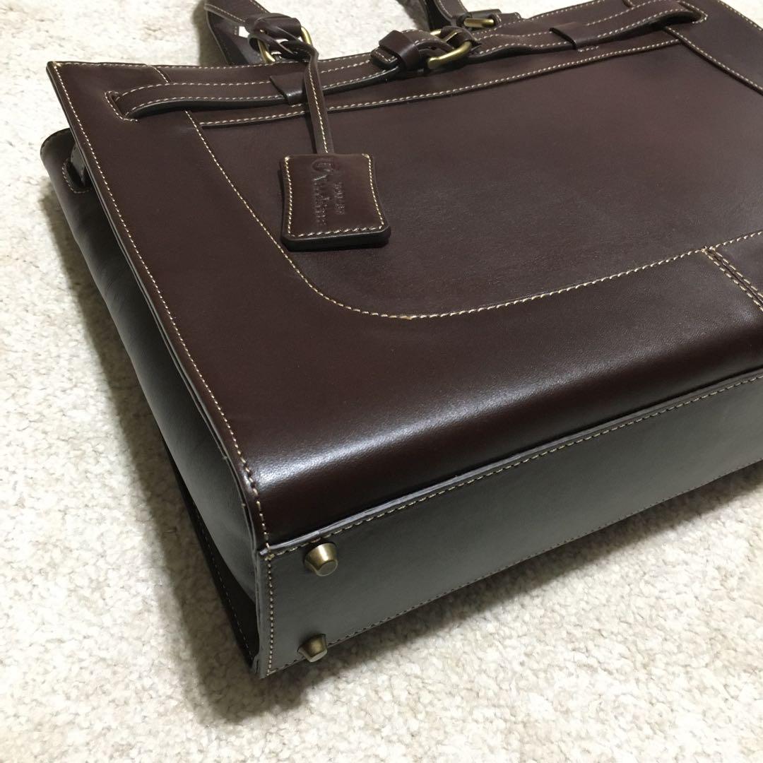 TOPKAPI vacchetta ♫ レザーショルダーバッグ 茶ビジネス 兼用