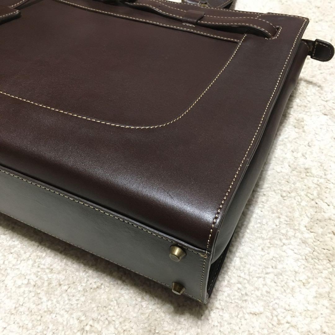 TOPKAPI vacchetta ♫ レザーショルダーバッグ 茶ビジネス 兼用