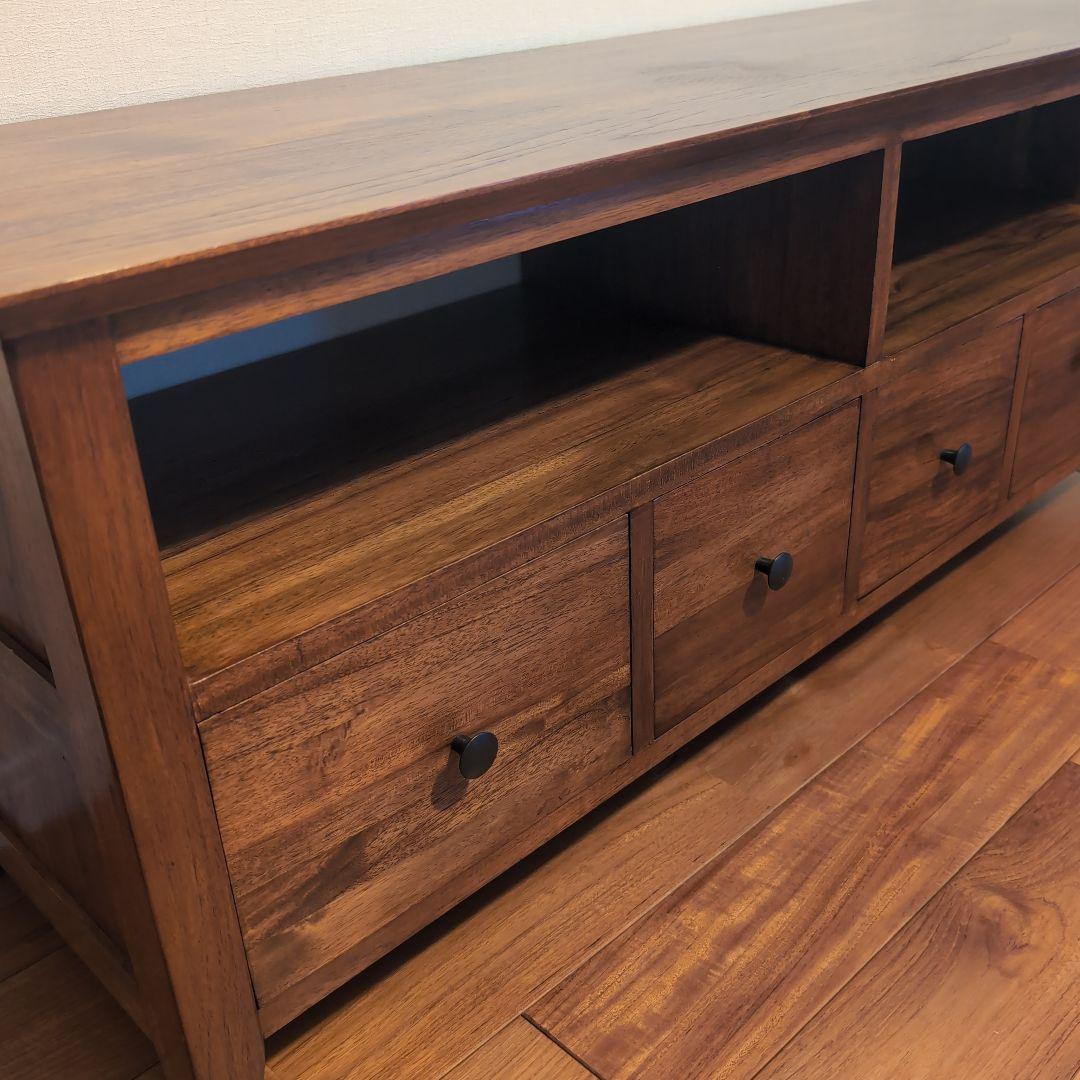 ギギliving テレビ台 チーク無垢材 ローボード 幅114cm 奥行35cm