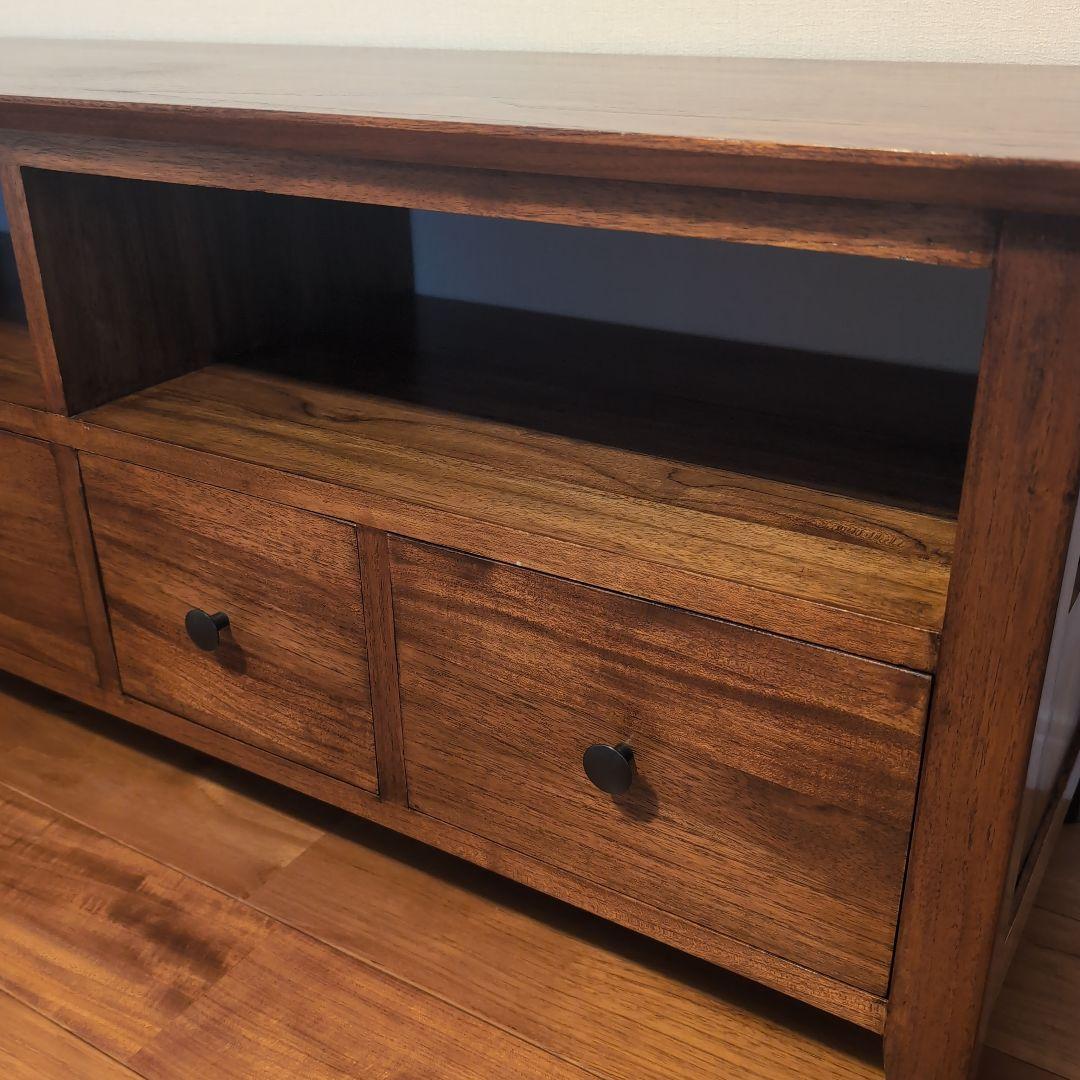 ギギliving テレビ台 チーク無垢材 ローボード 幅114cm 奥行35cm