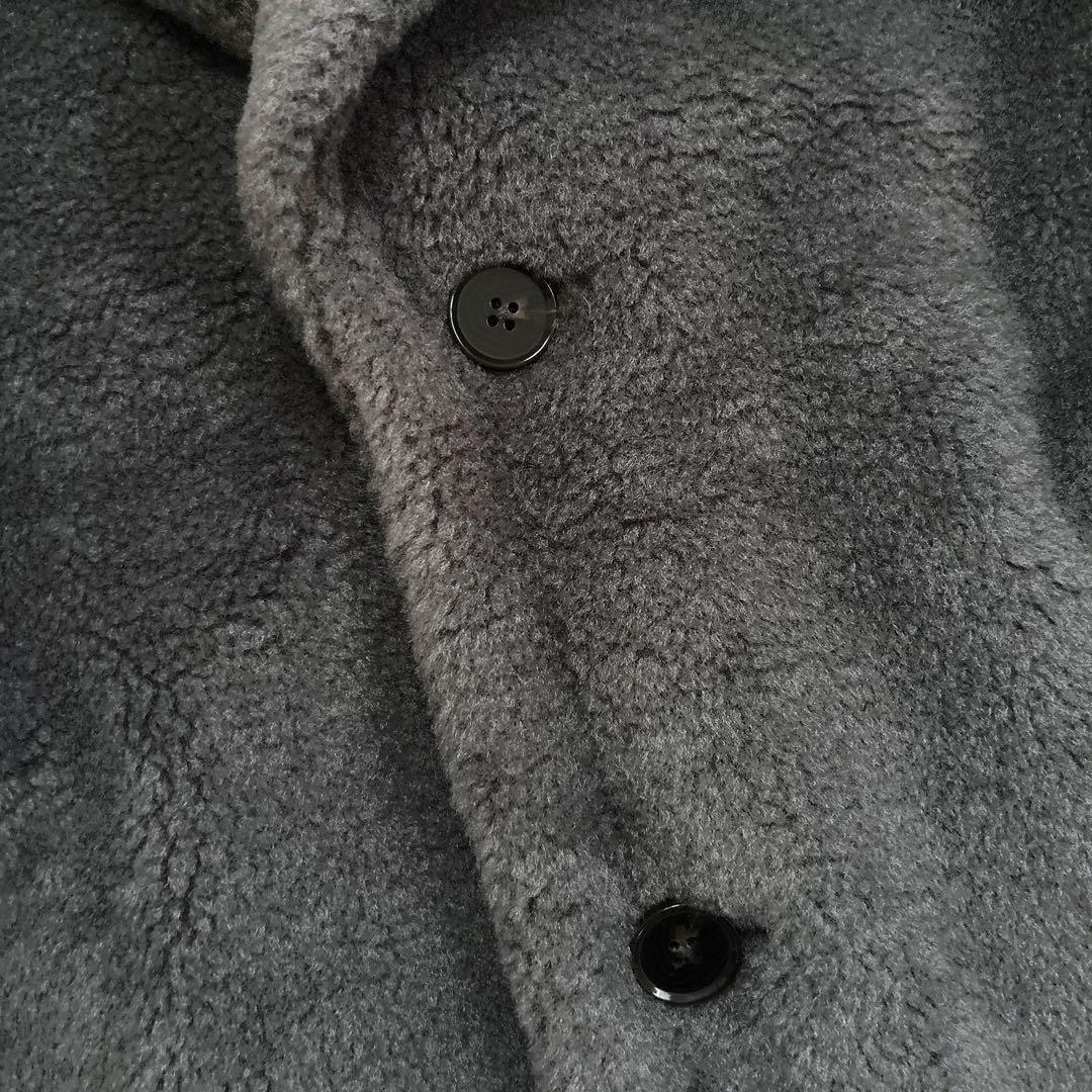 新品 LIGNAGGIO×ECOPEL ラムボア風フェイクファーロングコート M