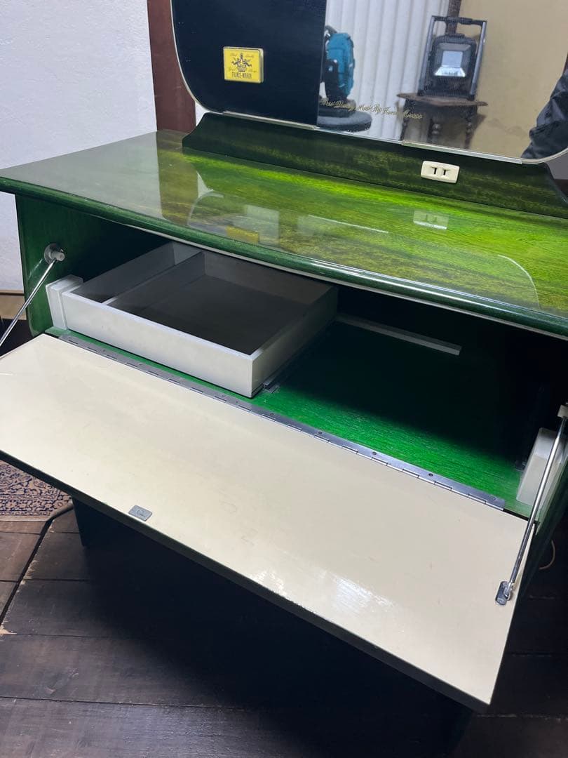 フランスミラー France mirror 希少アンティークグリーン 1点のみ