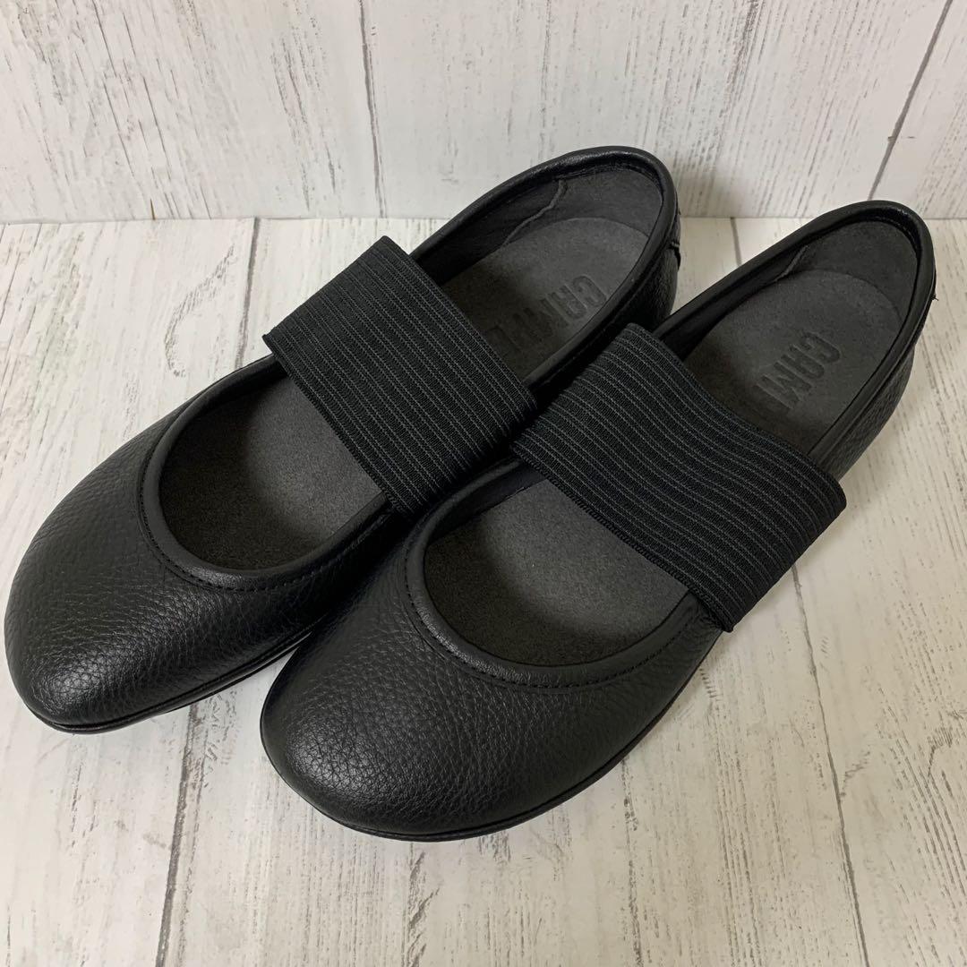 【超美品】Camperライトニナ フラットシューズ レザー36ブラック