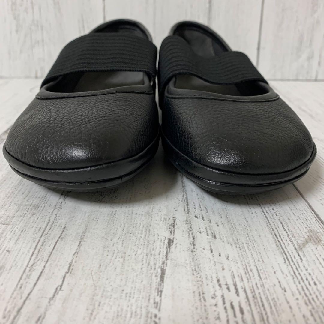 【超美品】Camperライトニナ フラットシューズ レザー36ブラック