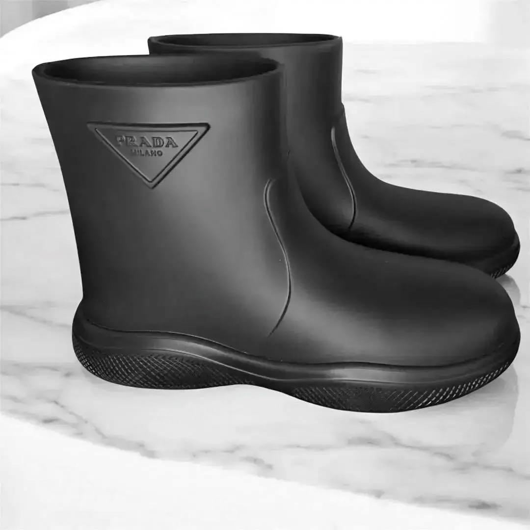 【極美品✨】 プラダ ブラック レインブーツ 41 ショートブーツ　PRADA
