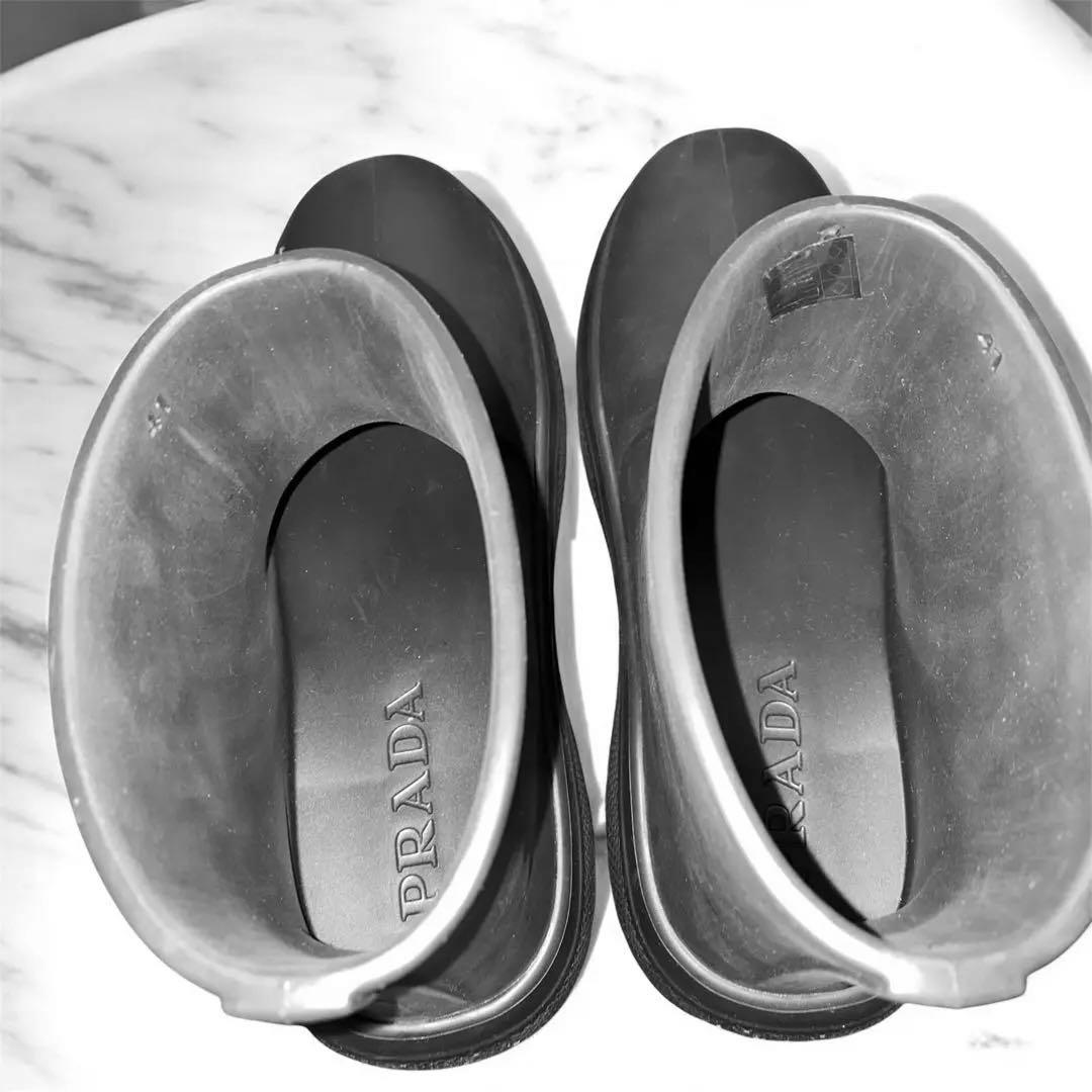 【極美品✨】 プラダ ブラック レインブーツ 41 ショートブーツ　PRADA
