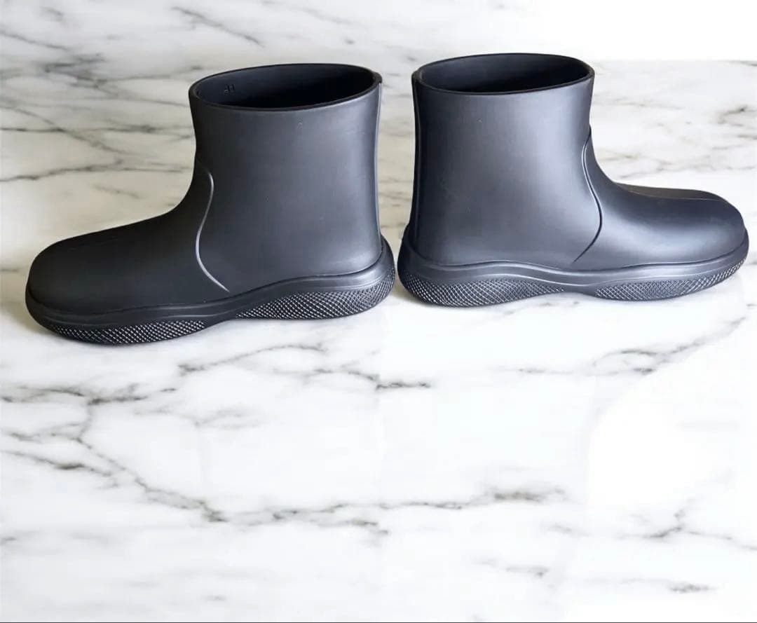 【極美品✨】 プラダ ブラック レインブーツ 41 ショートブーツ　PRADA